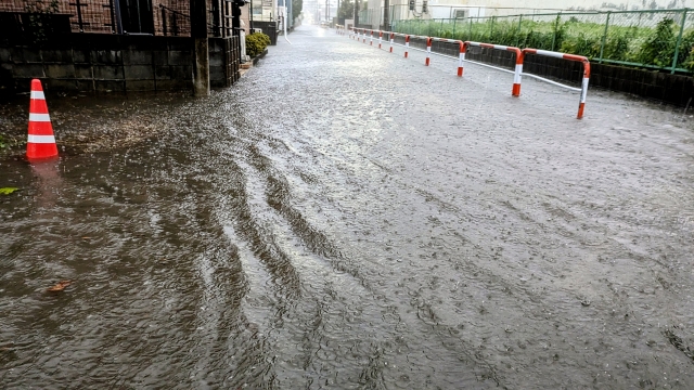 大雨により被害
